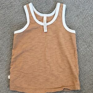 Childhoods Tan Kids Ringer Tank Top